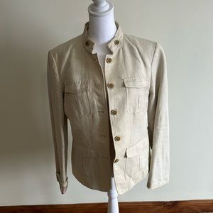 Banana Republic linen safari-style blazer